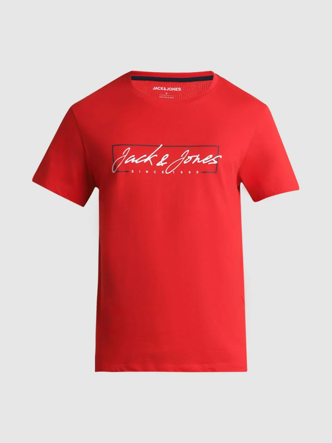 Red Logo Print Crew Neck T-shirt - Image 7