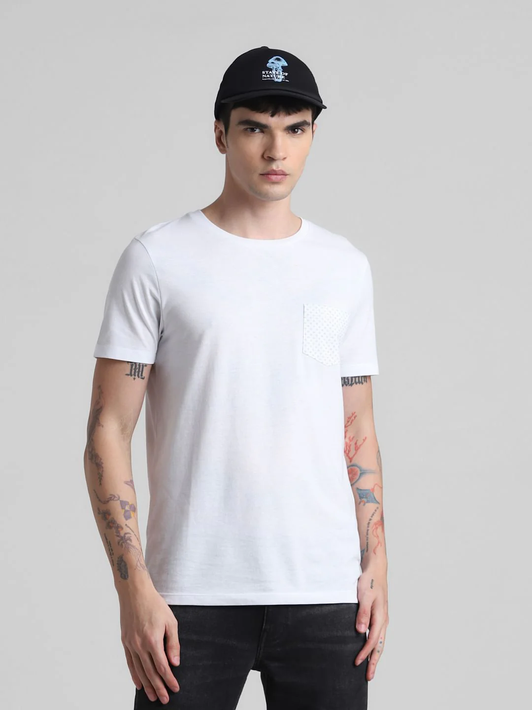 White Chest Pocket T-shirt
