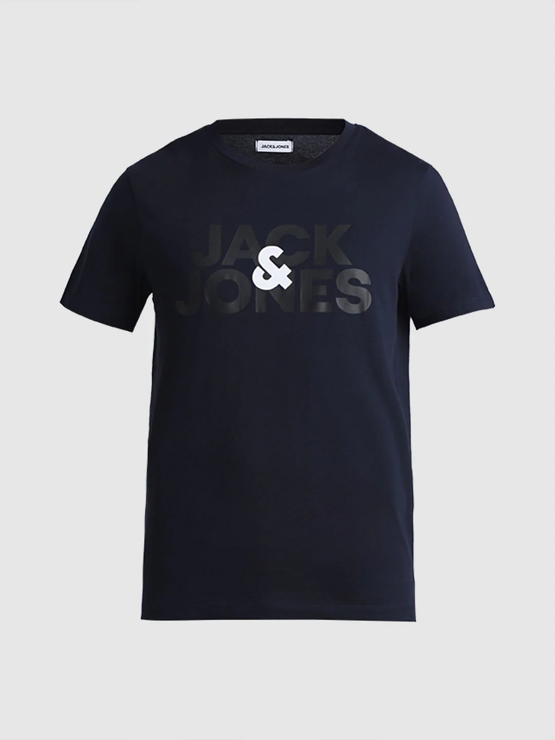 Navy Logo Print Crew Neck T-shirt - Image 7