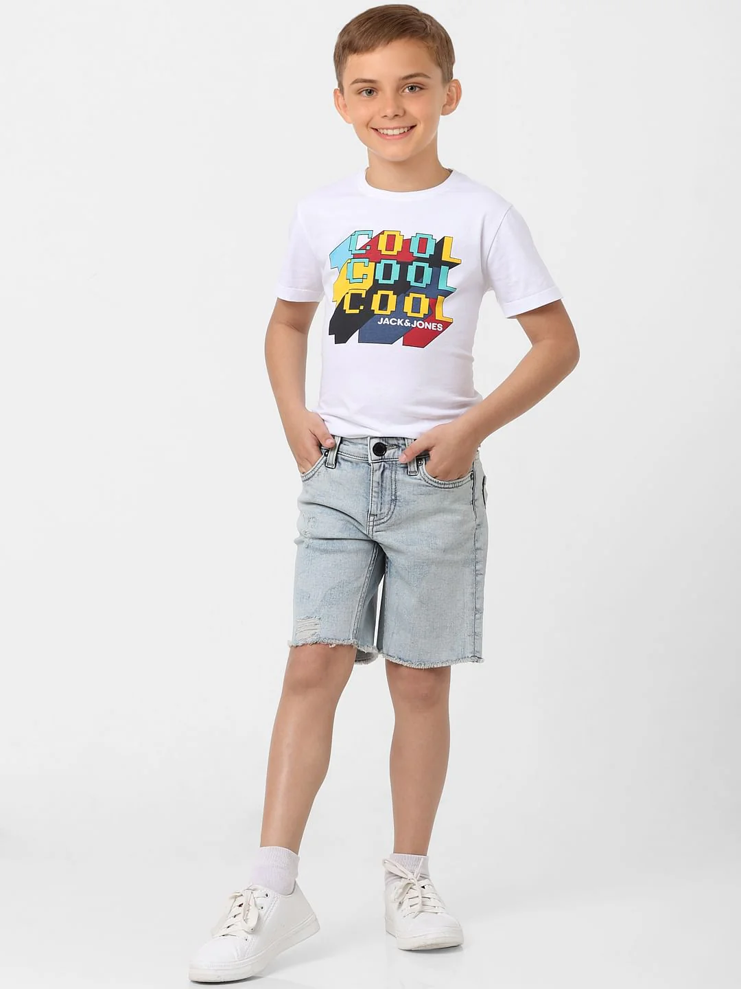Boys Light Blue Denim Shorts