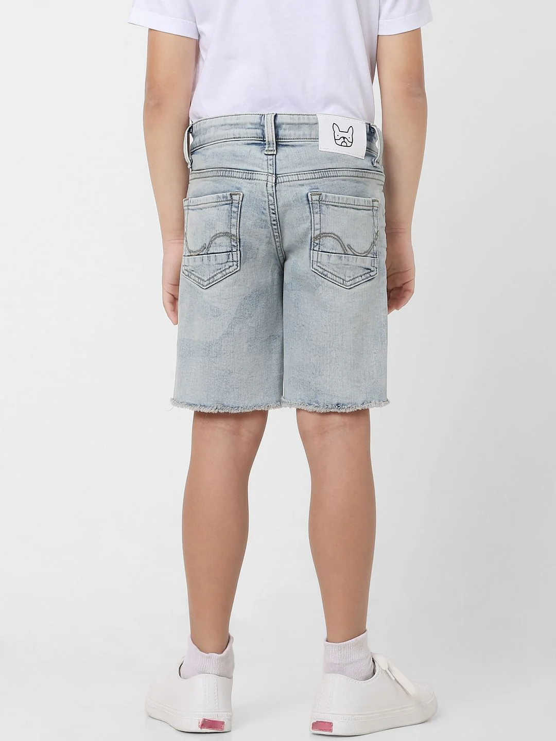 Boys Light Blue Denim Shorts - Image 4