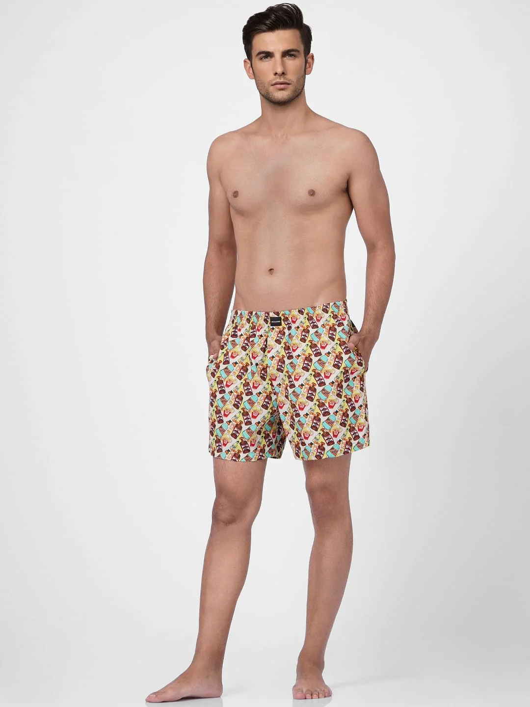 Multi-coloured Rum Graphic Printed Boxers