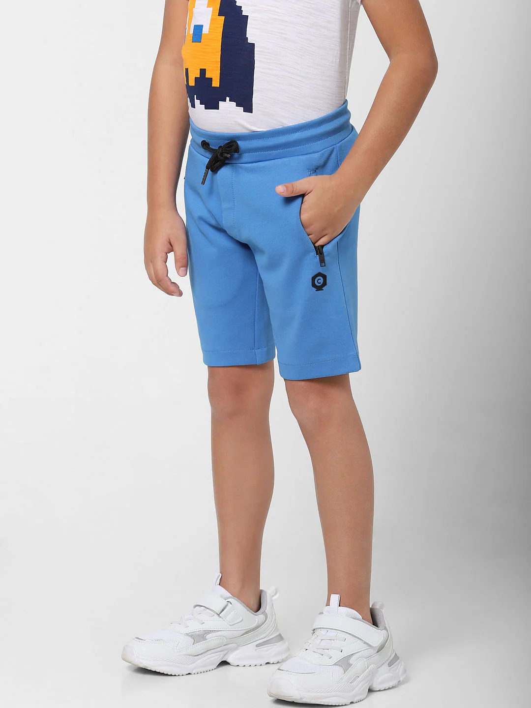 Boys Light Blue Low Rise Sweatshorts - Image 3
