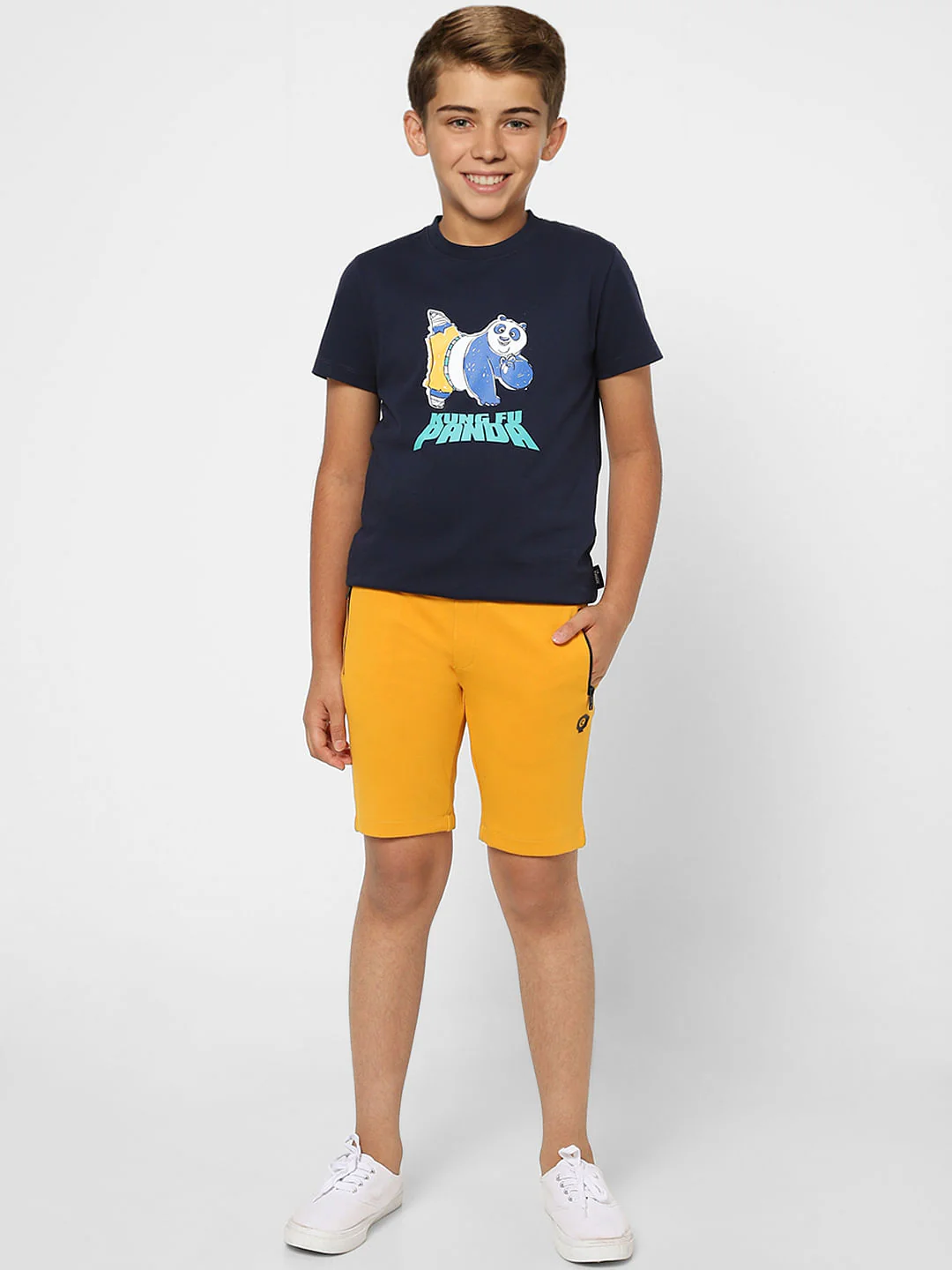 BOYS Yellow Low Rise Sweatshorts