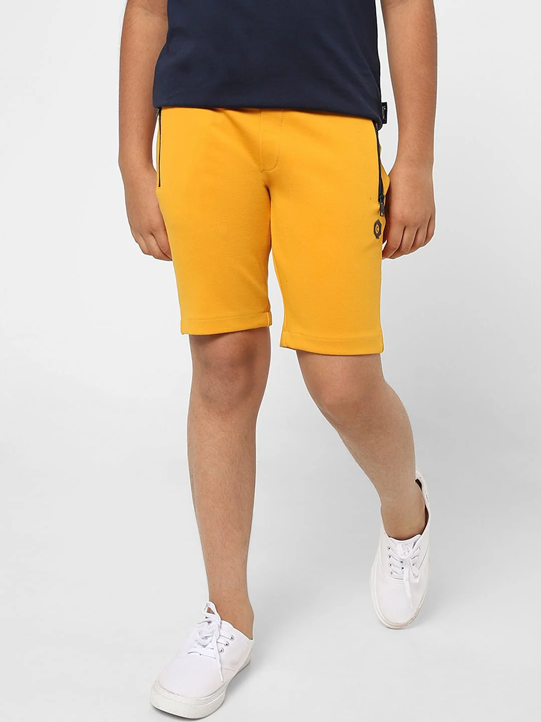 BOYS Yellow Low Rise Sweatshorts - Image 2