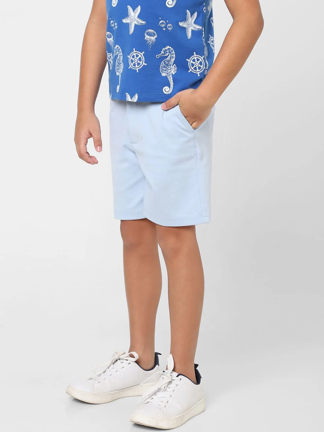 BOYS Light Blue Low Rise Shorts - Image 2