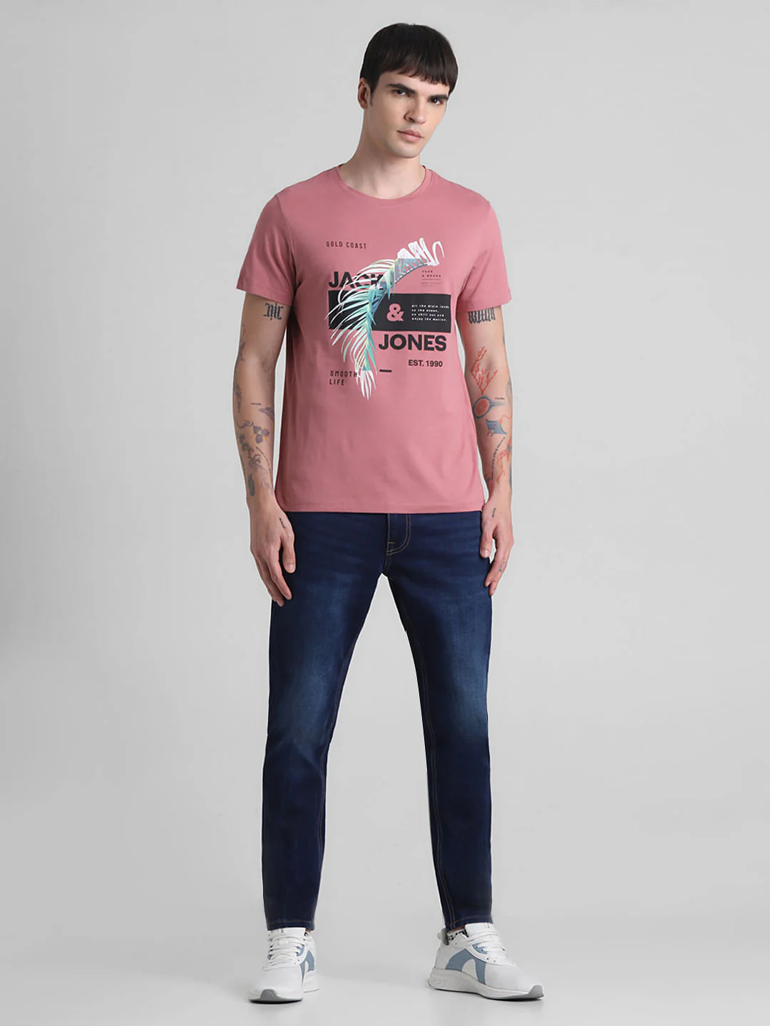 Pink Graphic Print Crew Neck T-shirt - Image 6