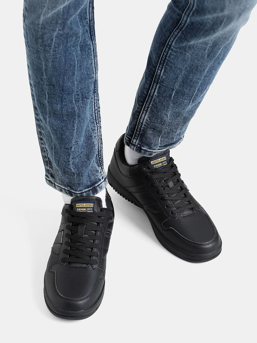 Black Lace Up Sneakers - Image 8