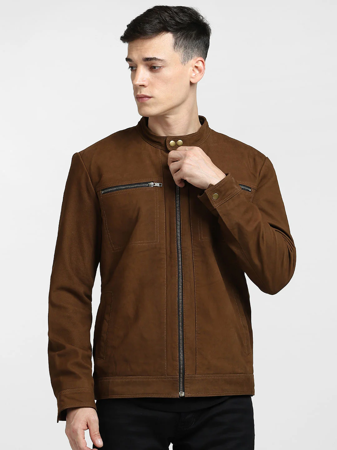 Light Brown Leather Jacket - Image 2
