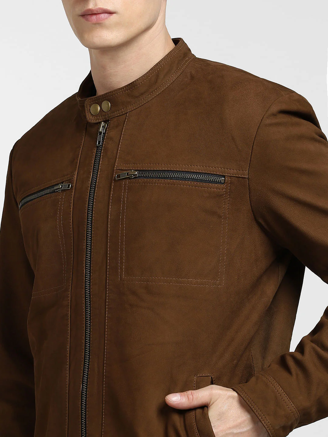 Light Brown Leather Jacket - Image 5