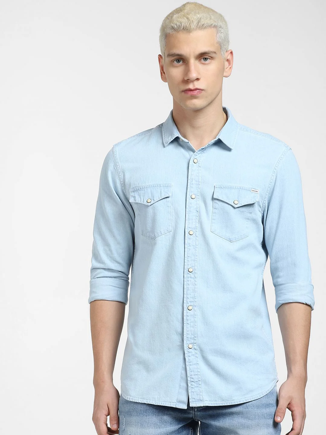 Blue Denim Full Sleeves Shirt - Image 2