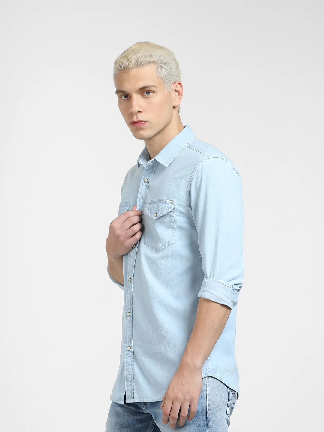 Blue Denim Full Sleeves Shirt - Image 3