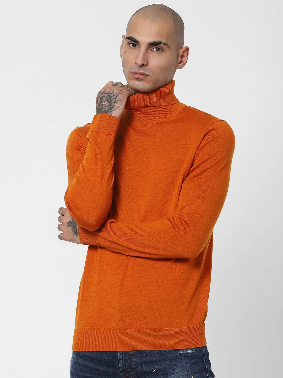 Orange Turtleneck Pullover - Image 2
