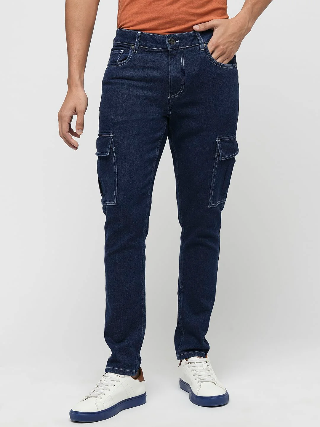 PRODUKT by JACK&JONES Dark Blue Pocket Detail Slim Jeans - Image 2