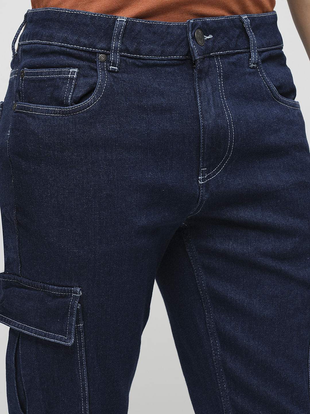 PRODUKT by JACK&JONES Dark Blue Pocket Detail Slim Jeans - Image 6