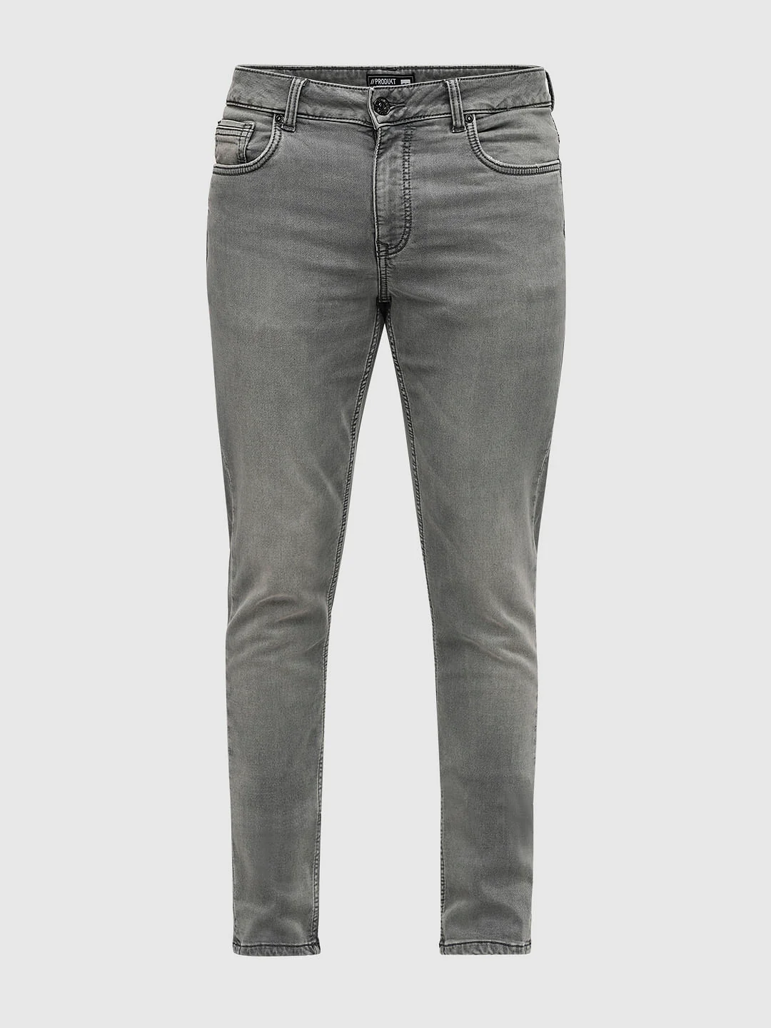 PRODUKT by JACK&JONES Light Grey Mid Rise Slim Jeans - Image 7