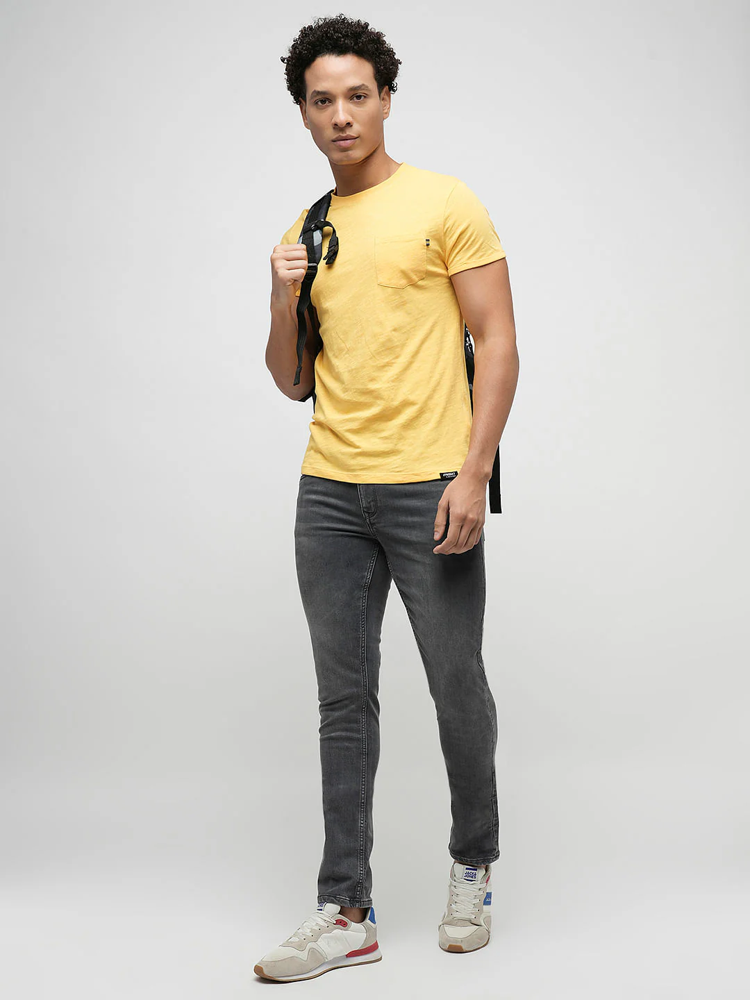 PRODUKT by JACK&JONES Light Grey Mid Rise Slim Jeans - Image 5