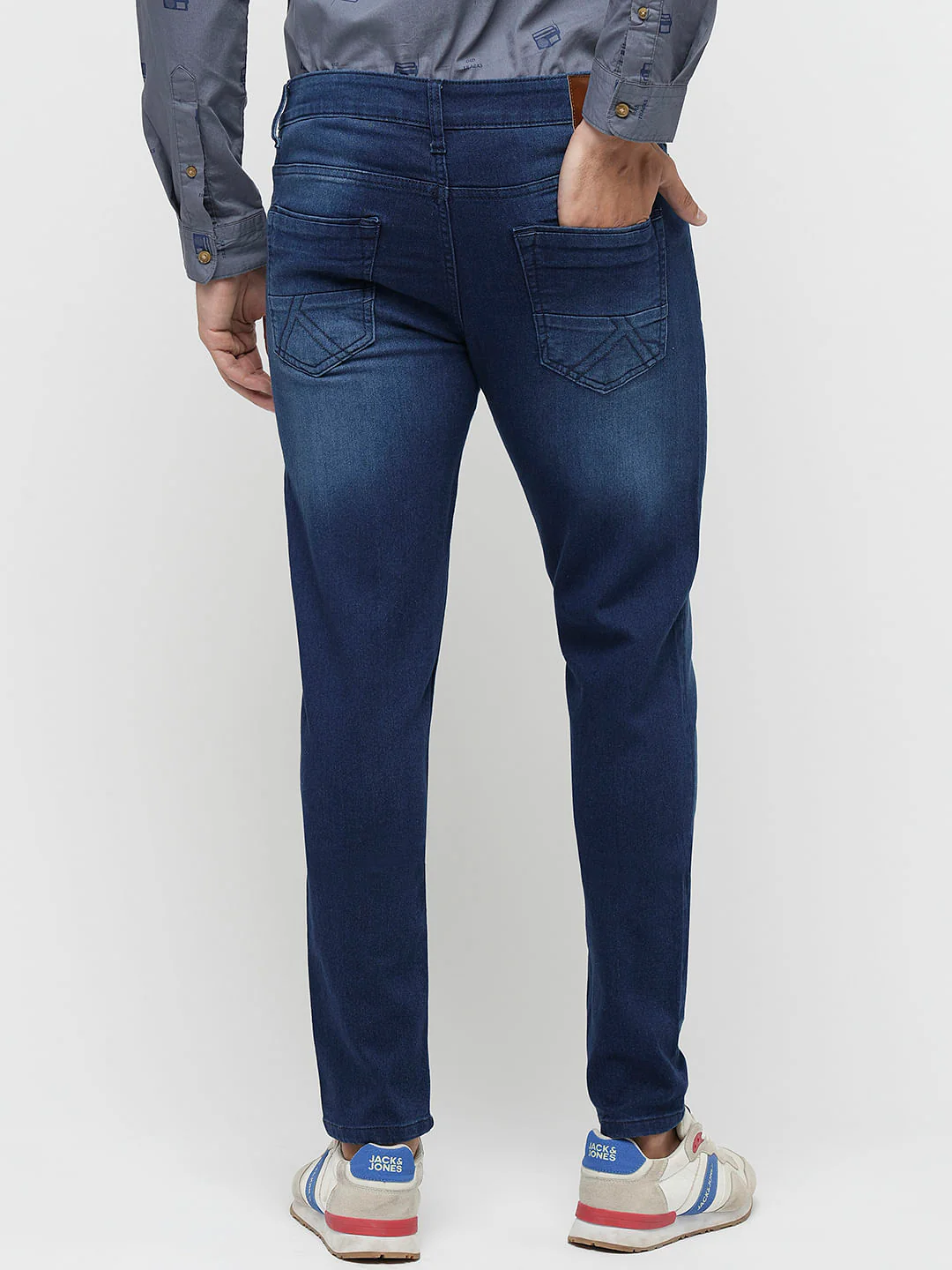 PRODUKT by JACK&JONES Dark Blue Mid Rise Slim Jeans - Image 4