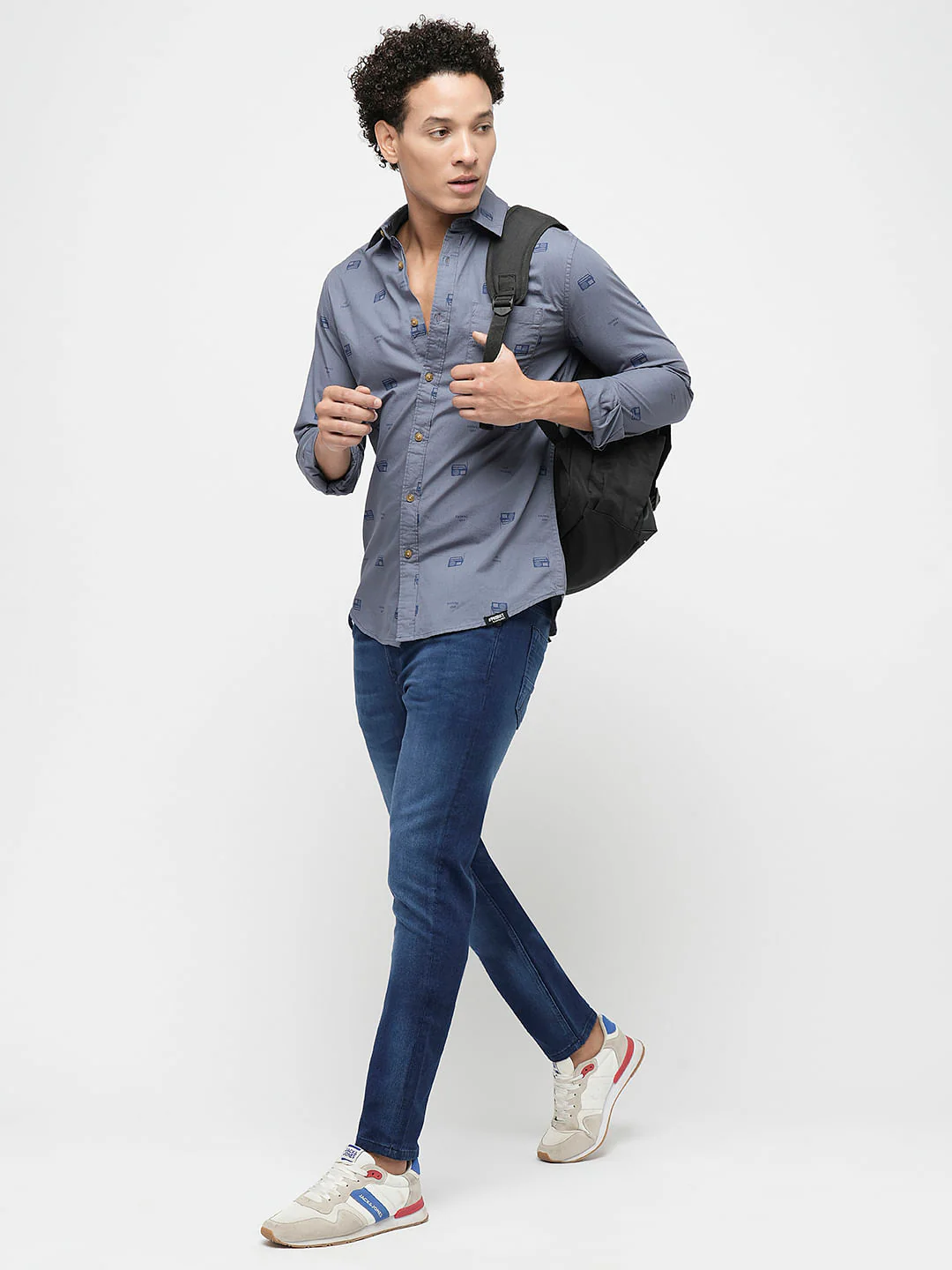 PRODUKT by JACK&JONES Dark Blue Mid Rise Slim Jeans - Image 5