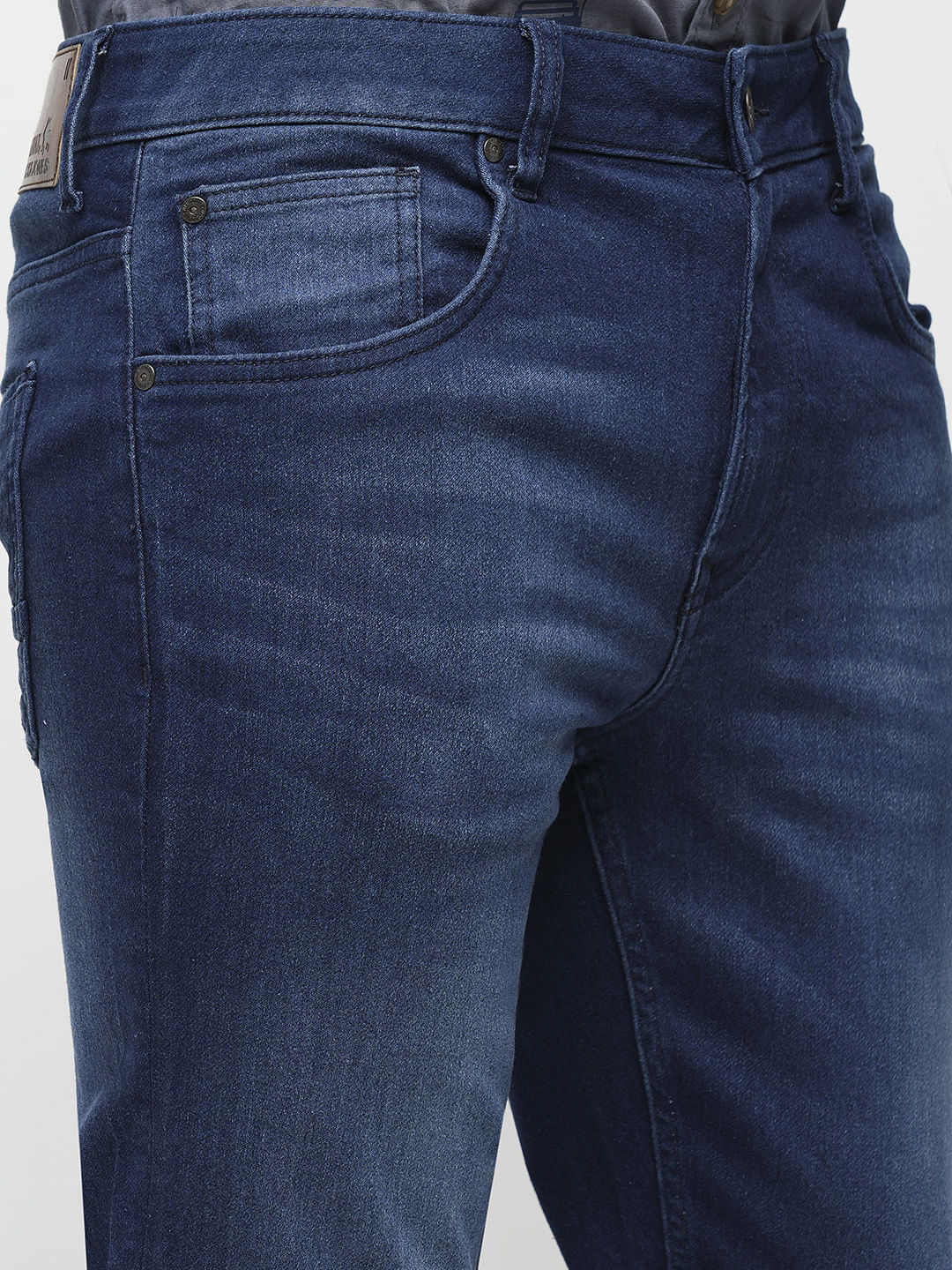 PRODUKT by JACK&JONES Dark Blue Mid Rise Slim Jeans - Image 6