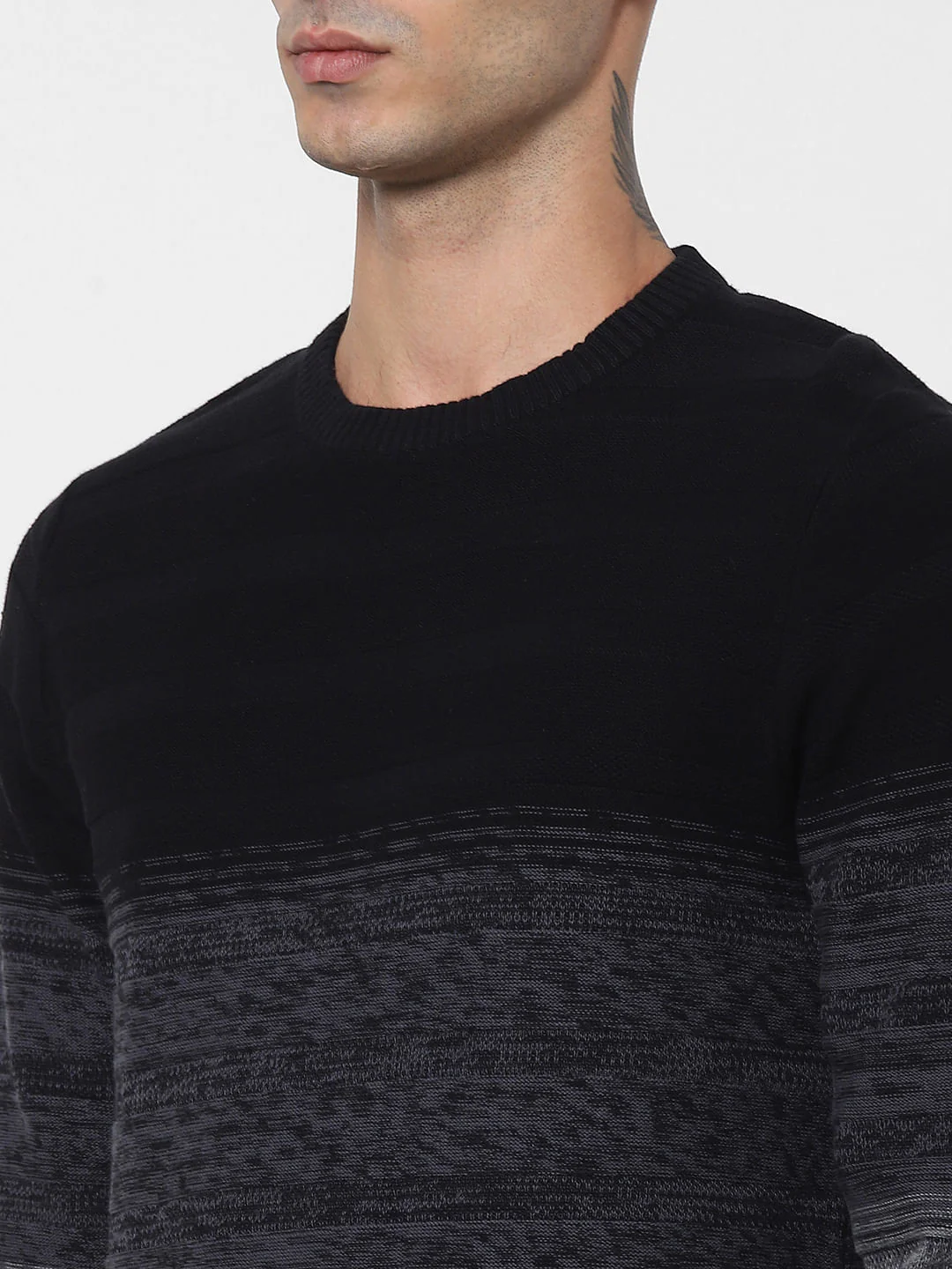 Black Ombre Striped Pullover - Image 6