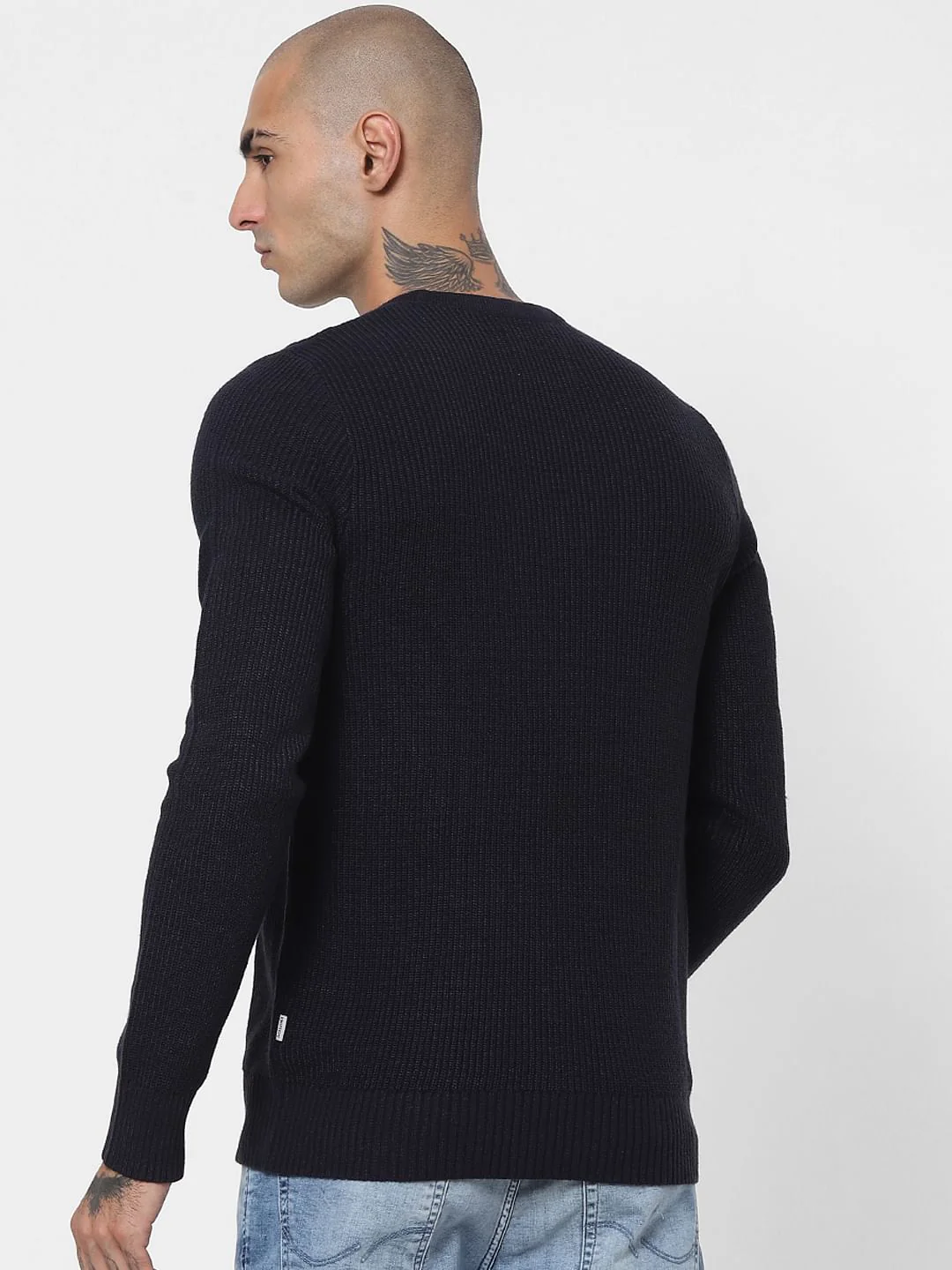 Dark Blue Patch Pocket Pullover - Image 4