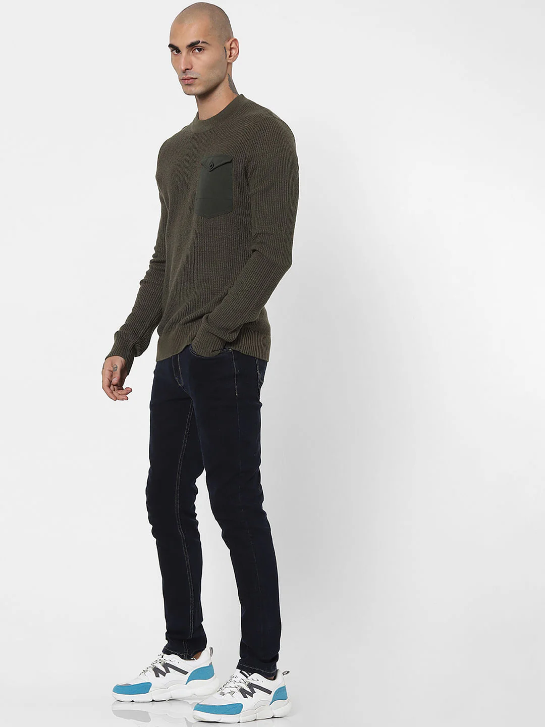 Green Patch Pocket Pullover