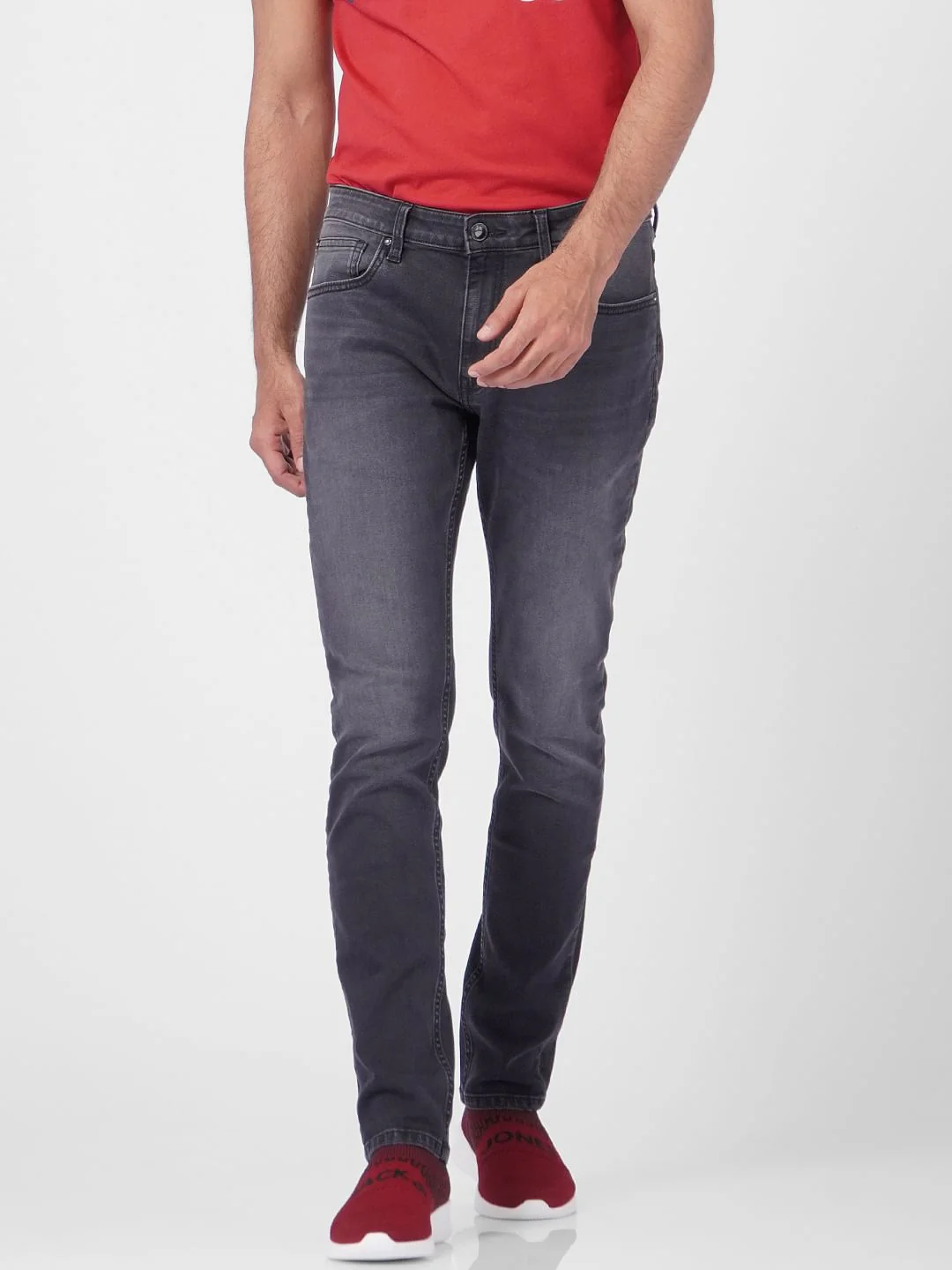 Black Low Rise Washed Ben Skinny Jeans - Image 2