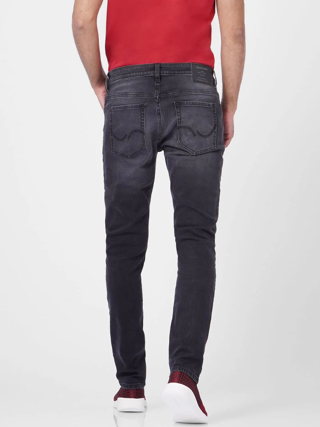 Black Low Rise Washed Ben Skinny Jeans - Image 4