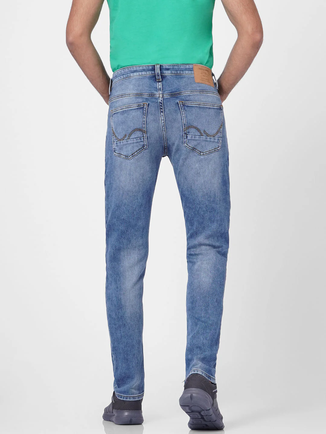 Blue Low Rise Washed Ben Skinny Jeans - Image 4