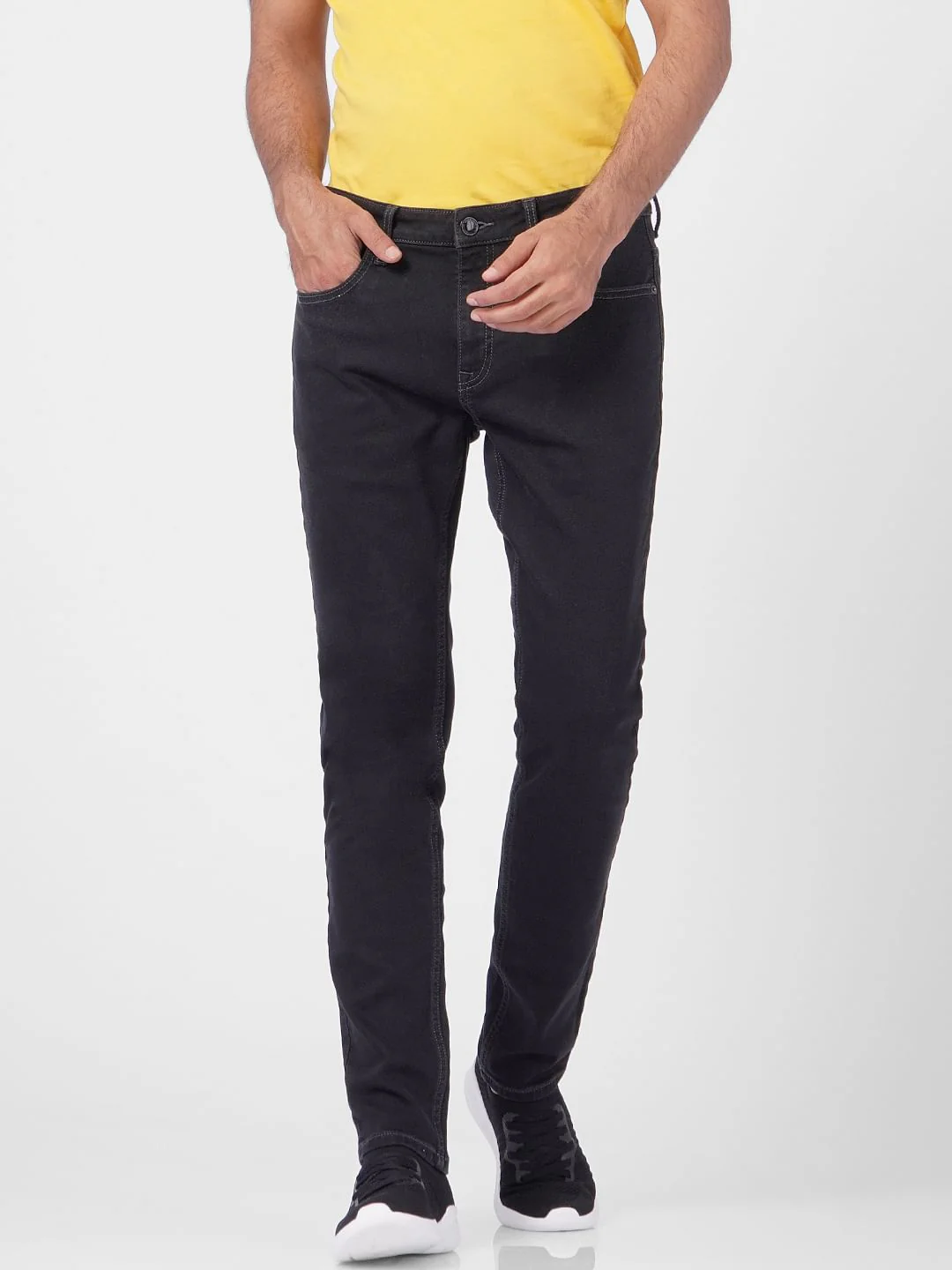 Black Low Rise Washed Ben Skinny Jeans - Image 2