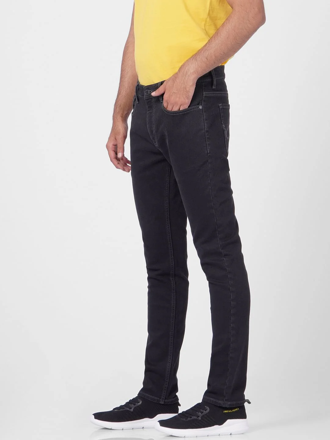Black Low Rise Washed Ben Skinny Jeans - Image 3