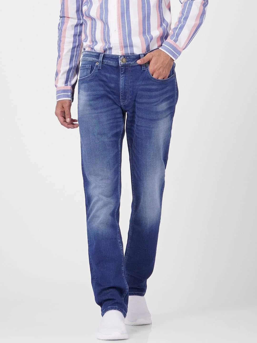 Dark Blue Low Rise Ben Skinny Jeans - Image 2