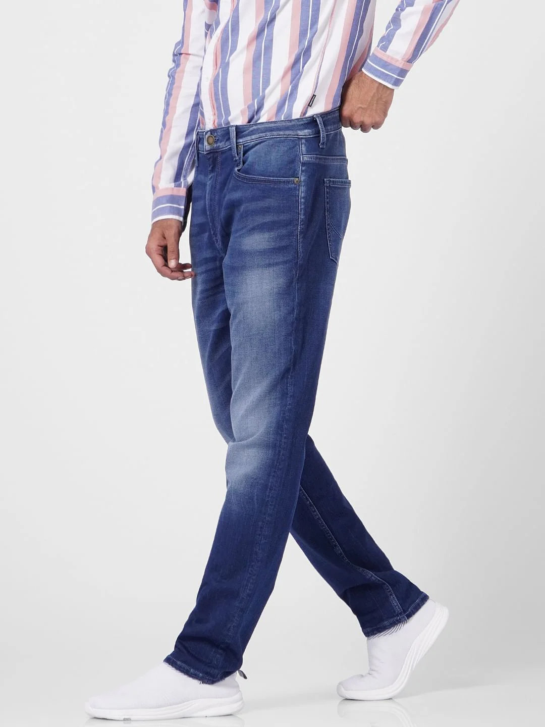 Dark Blue Low Rise Ben Skinny Jeans - Image 3