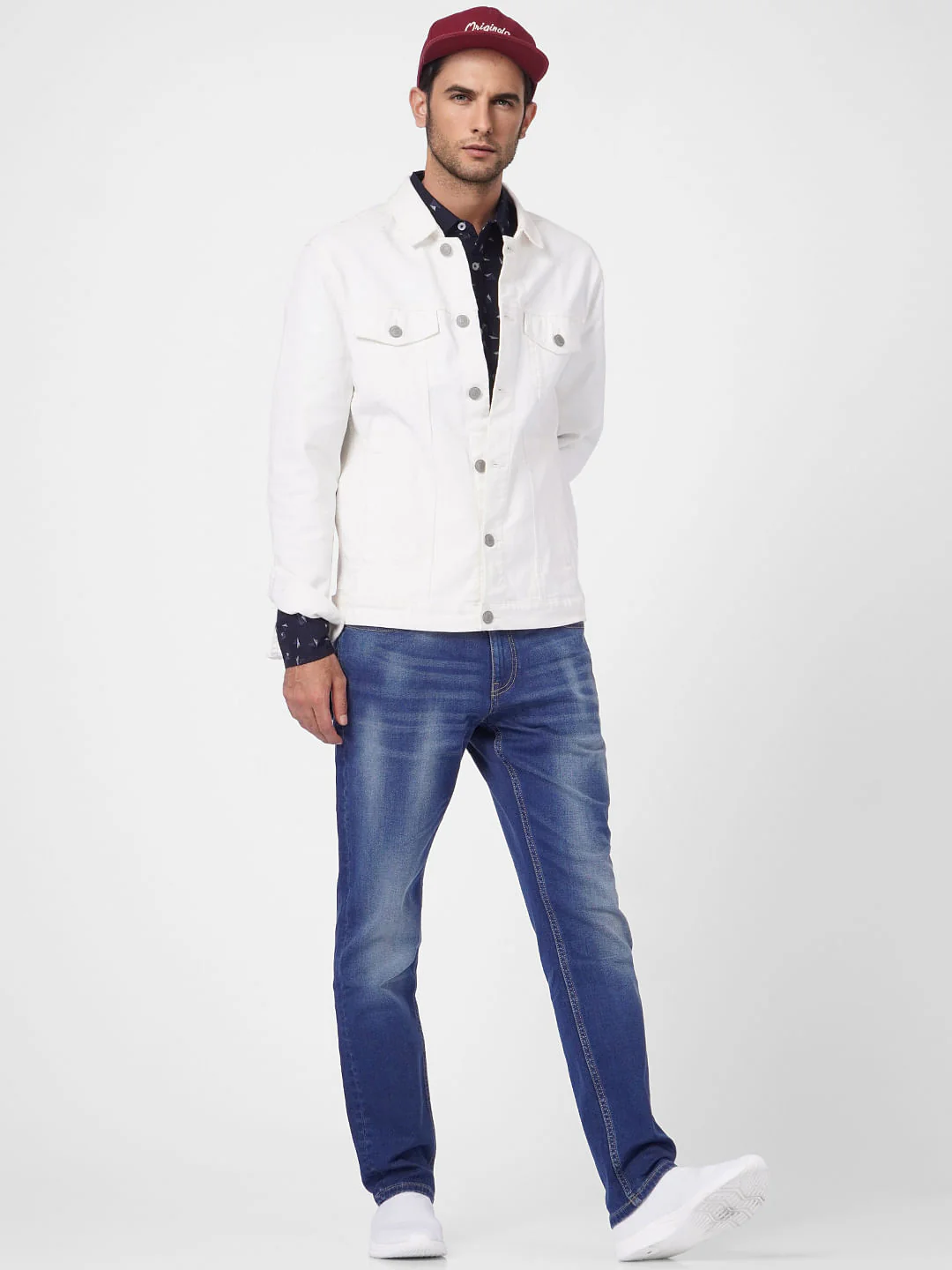 Dark Blue Low Rise Glenn Slim Jeans