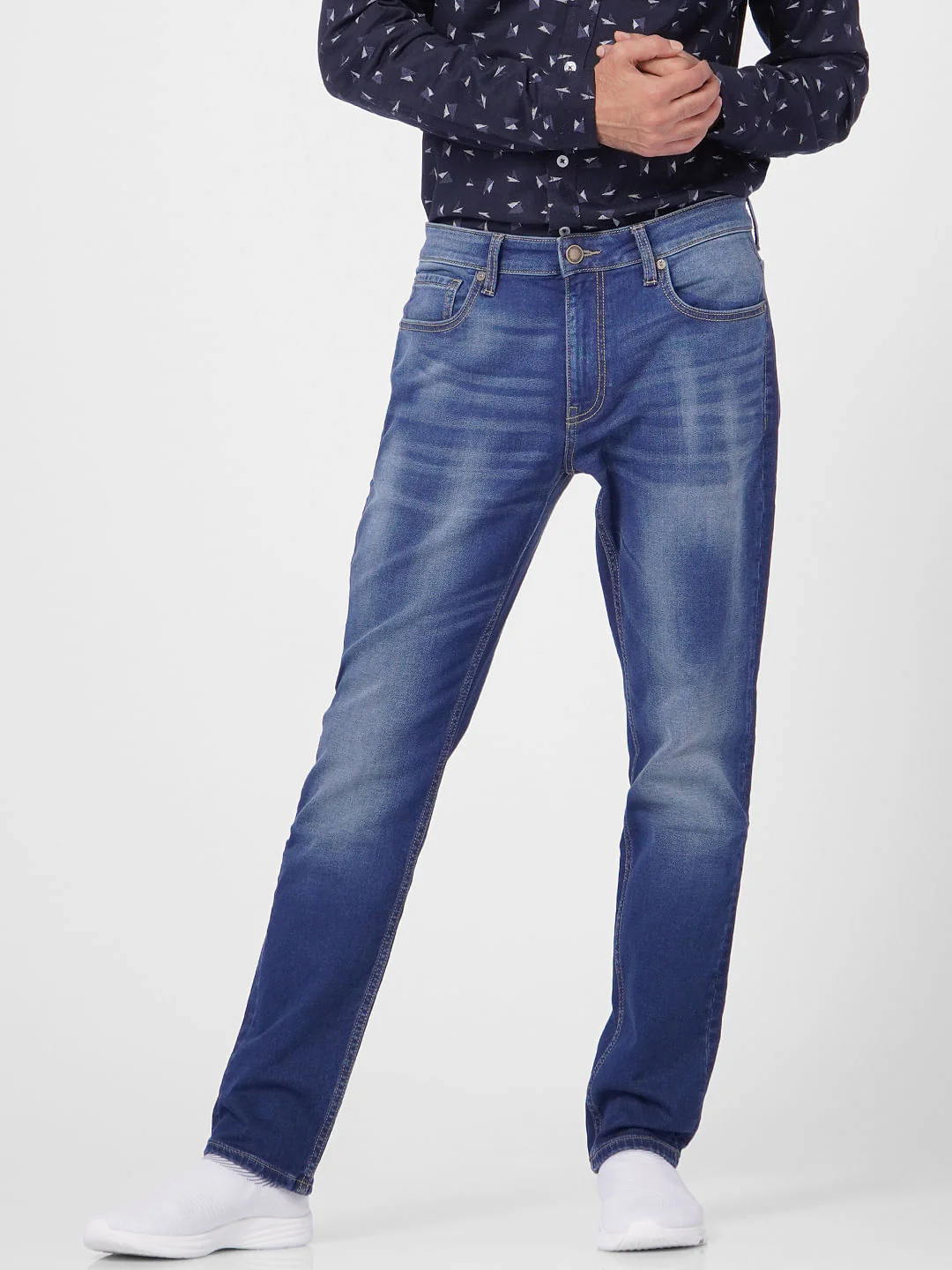 Dark Blue Low Rise Glenn Slim Jeans - Image 2
