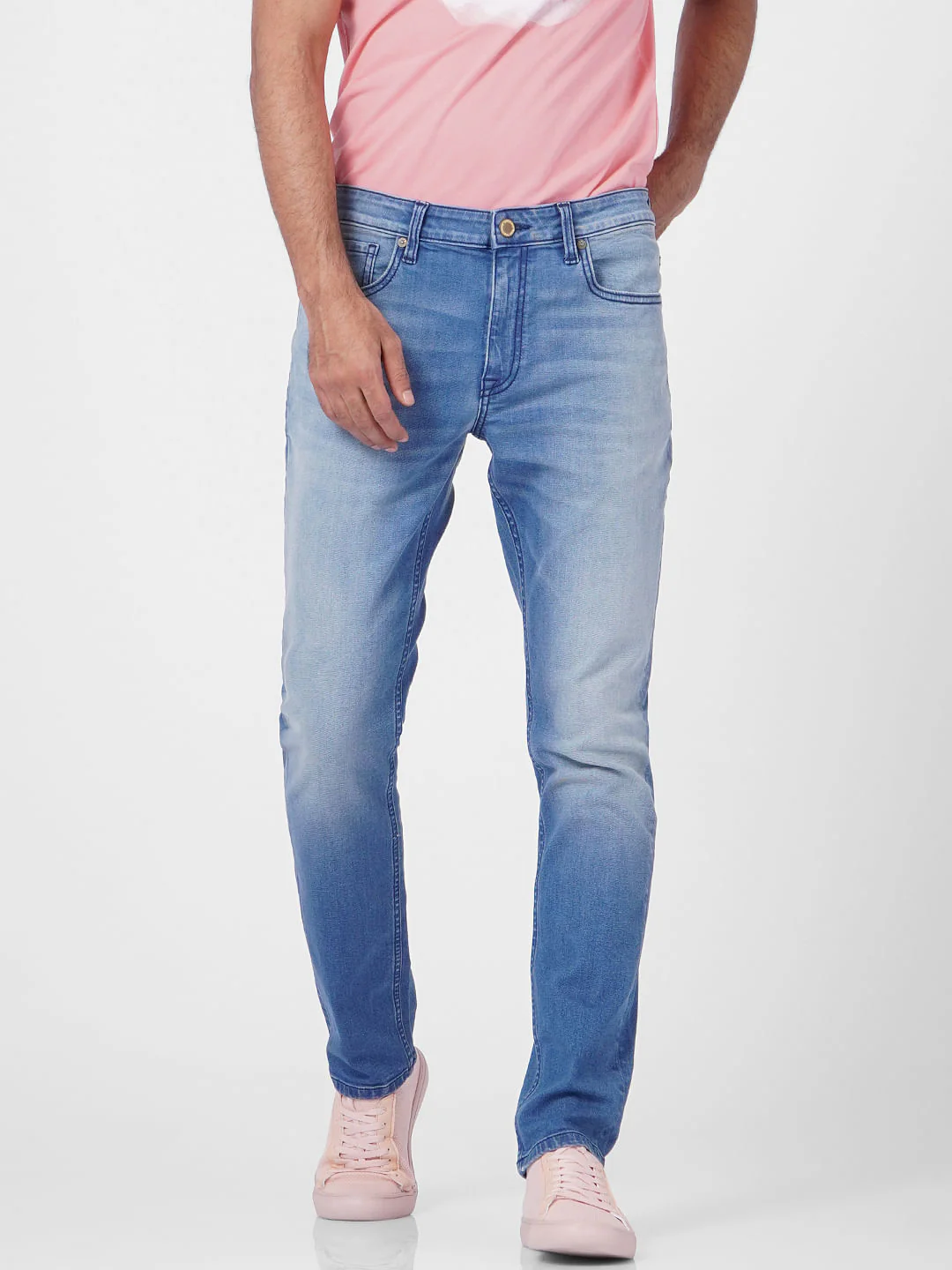 Light Blue Low Rise Glenn Slim Jeans - Image 2