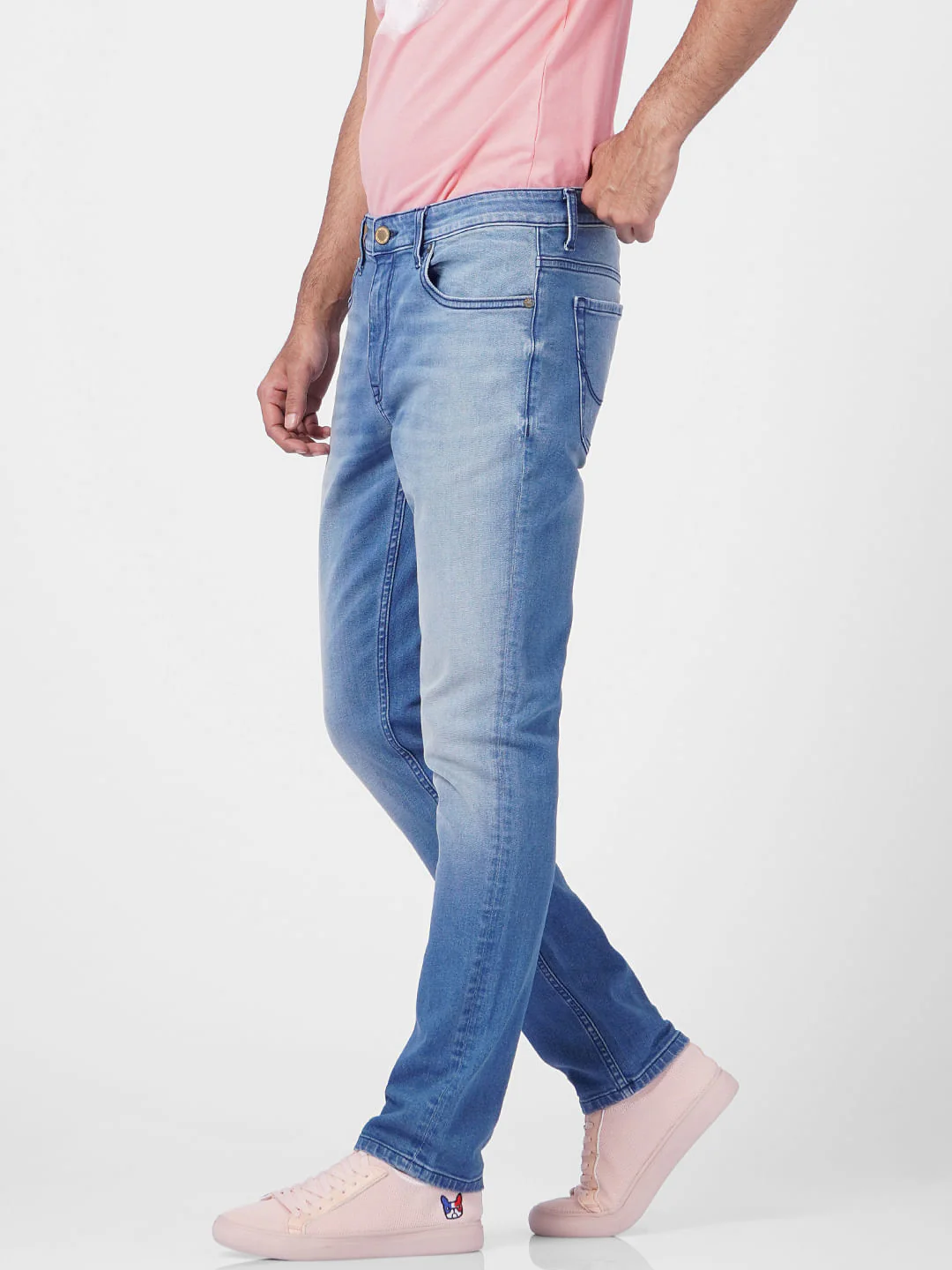 Light Blue Low Rise Glenn Slim Jeans - Image 3