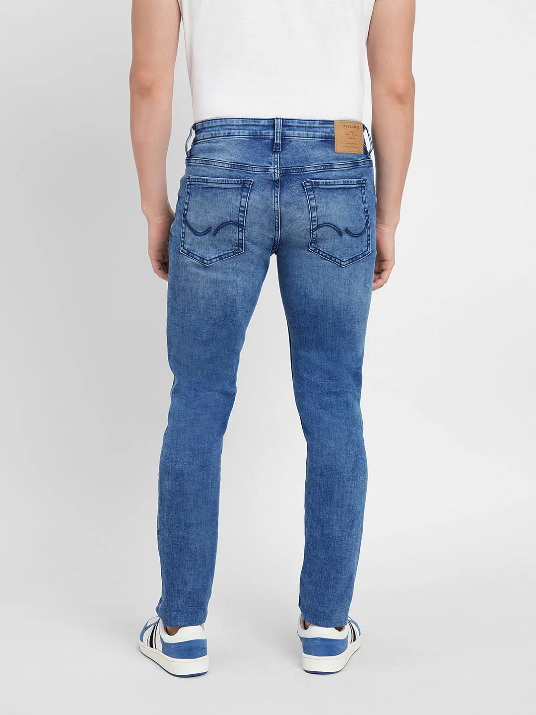 Blue Low Rise Washed Ben Skinny Jeans - Image 4