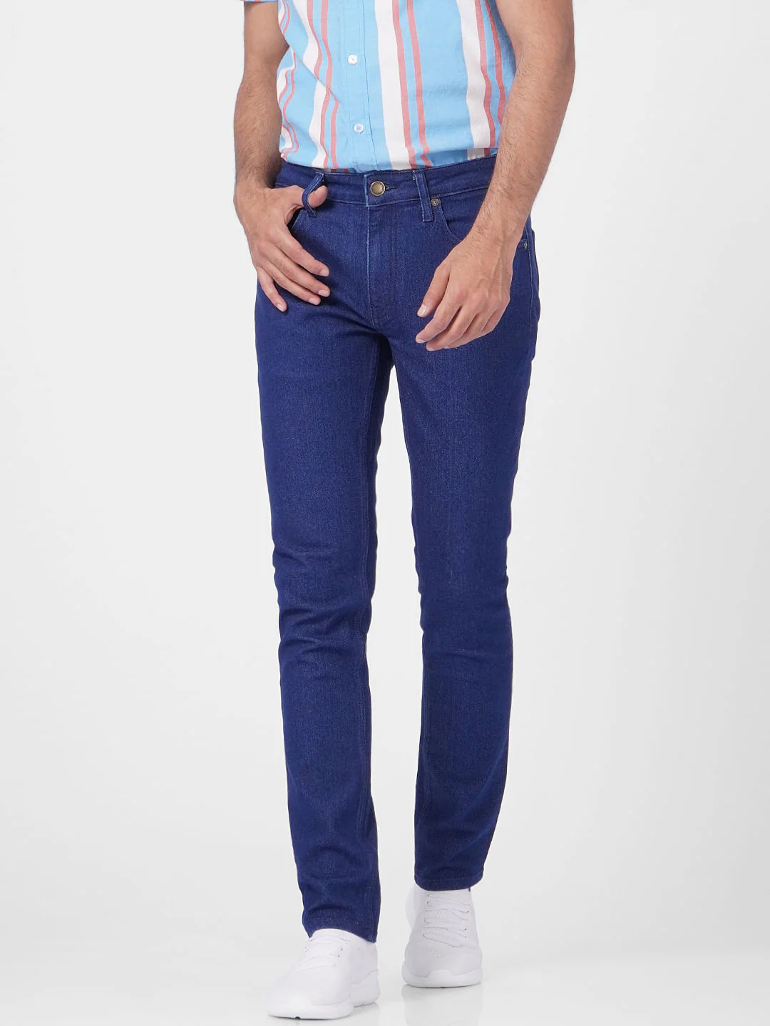 Dark Blue Low Rise Ben Skinny Jeans - Image 2