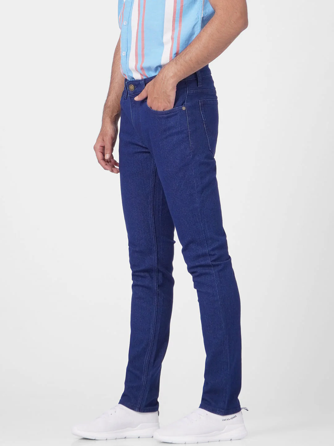 Dark Blue Low Rise Ben Skinny Jeans - Image 3