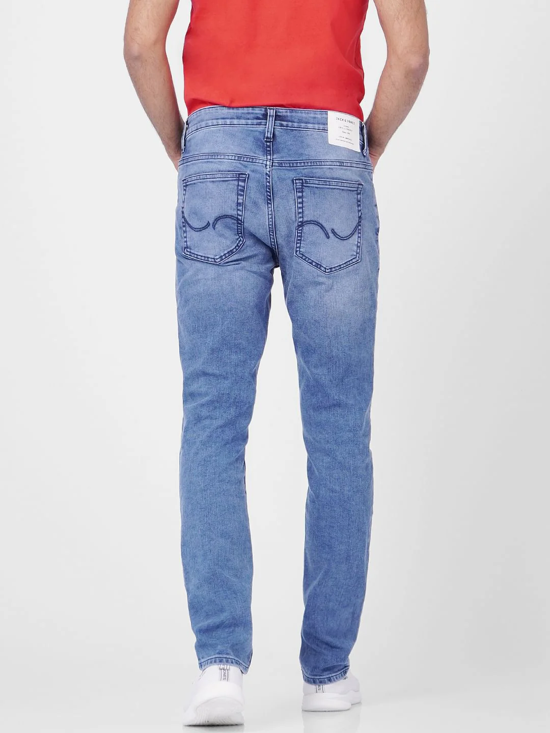 Light Blue Low Rise Washed Ben Skinny Jeans - Image 4