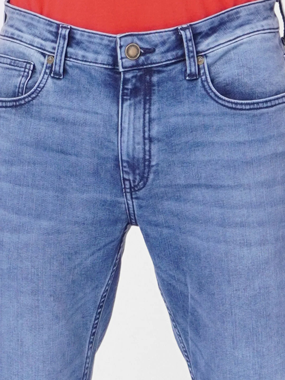 Light Blue Low Rise Washed Ben Skinny Jeans - Image 5