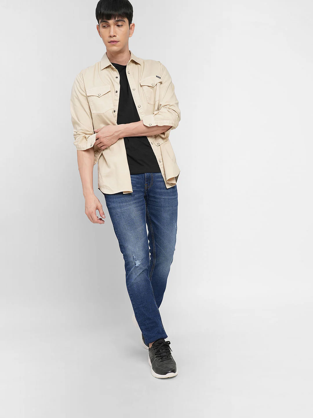 Blue Low Rise Washed Ben Skinny Jeans
