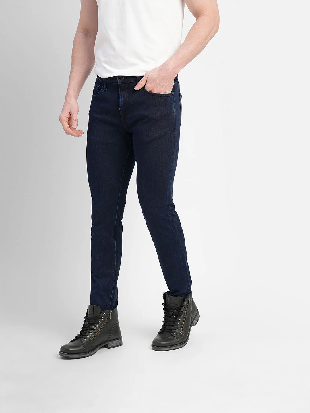 Dark Blue Low Rise Ben Skinny Jeans - Image 3