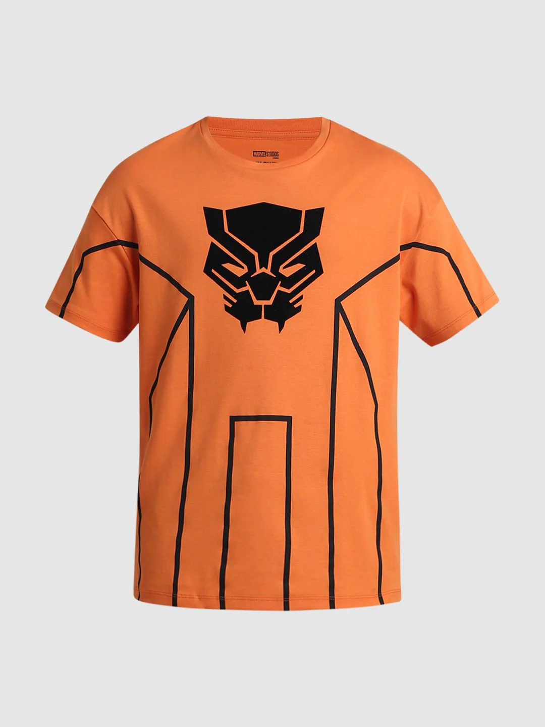 JACK&JONES X BLACK PANTHER ORANGE OVERSIZED CREW NECK T-SHIRT - Image 8