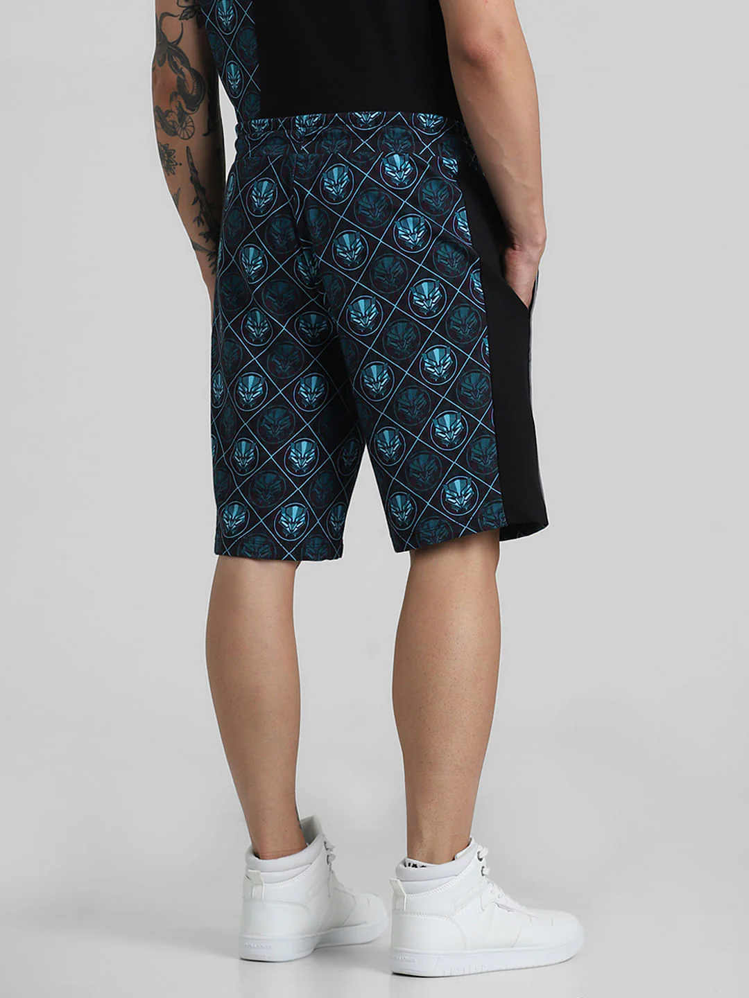 Jack&Jones X Black Panther Blue Printed Co-ord Shorts - Image 3