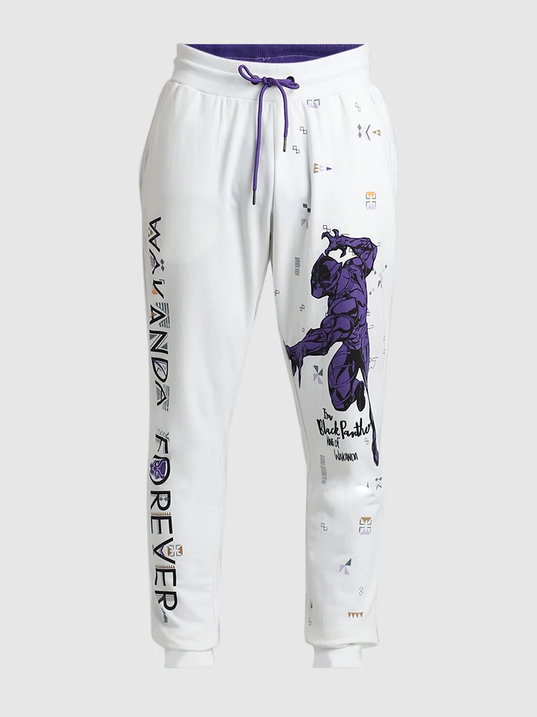 Jack&Jones X Black Panther White Mid Rise Sweatpants - Image 7