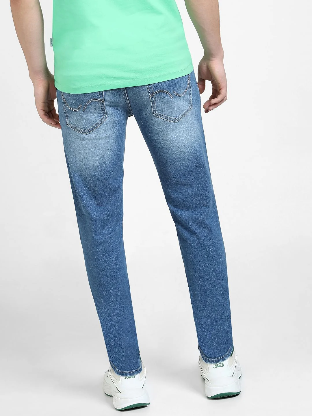 Blue Low Rise Distressed Glenn Slim Jeans - Image 4