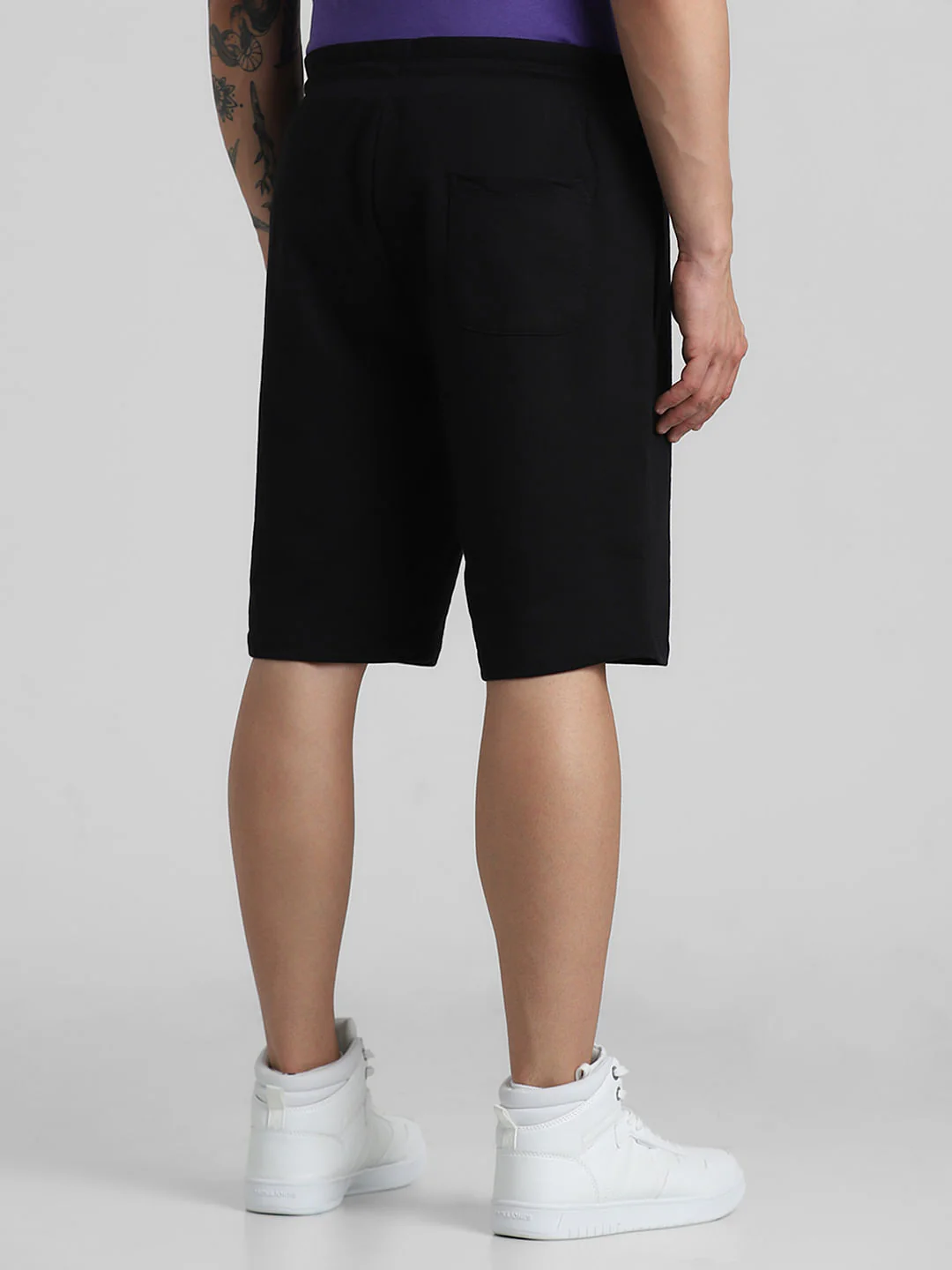 Jack&Jones X Black Panther Black Mid Rise Co-ord Shorts - Image 3